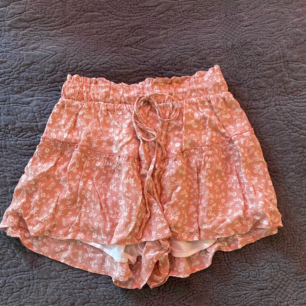pink flower print altard state dress shorts